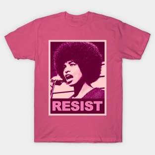 Angela Davis - Resist - in pinks T-Shirt